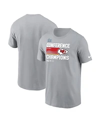 Preschool Boys and Girls Nike Gray Kansas City Chiefs 2022 Afc Champions Locker Room Trophy Collection T-shirt