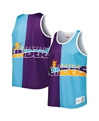 Men's Mitchell & Ness Purple, Blue Seattle Sounders Fc Sublimated Split Logo Tank Top