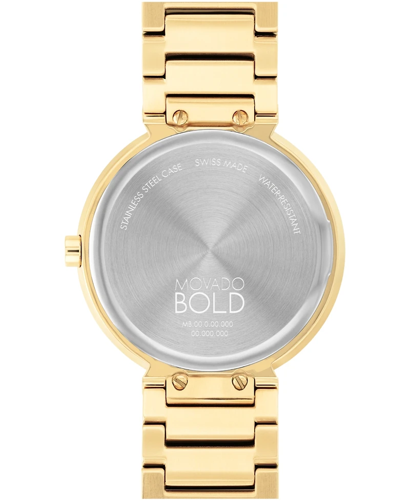 Movado Women's Bold Horizon Swiss Quartz Ionic Plated Light Gold-Tone 2 Steel Watch 34mm