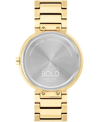 Movado Women's Bold Horizon Swiss Quartz Ionic Plated Light Gold-Tone 2 Steel Watch 34mm