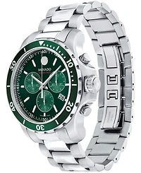 Movado Men's Series 800 Swiss Quartz Chronograph Performance Silver-Tone Steel Watch 42mm