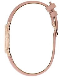Olivia Burton Women's Ultra Slim Bee Blush Leather Watch 28mm
