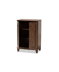 Baxton Studio Nissa Modern and Contemporary 34.6" Finished Wood 2-Door Shoe Storage Cabinet