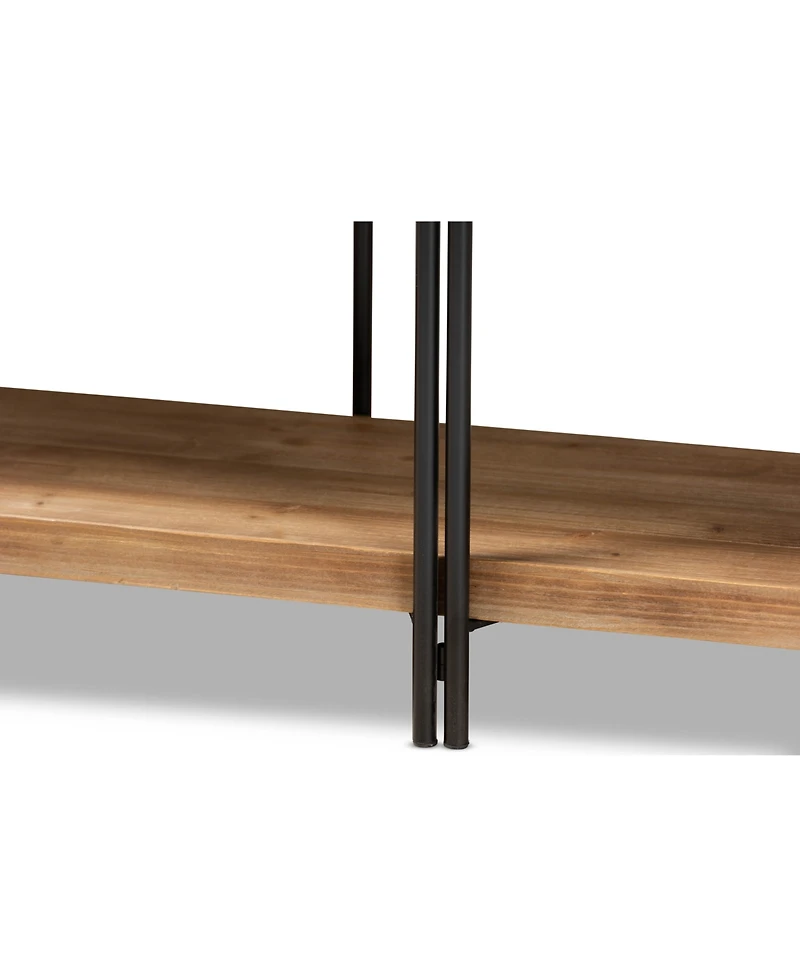 Baxton Studio Tarah Modern 60" Rustic and Industrial Finished Wood and Finished Metal Console Table