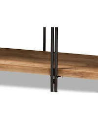 Baxton Studio Tarah Modern 60" Rustic and Industrial Finished Wood and Finished Metal Console Table