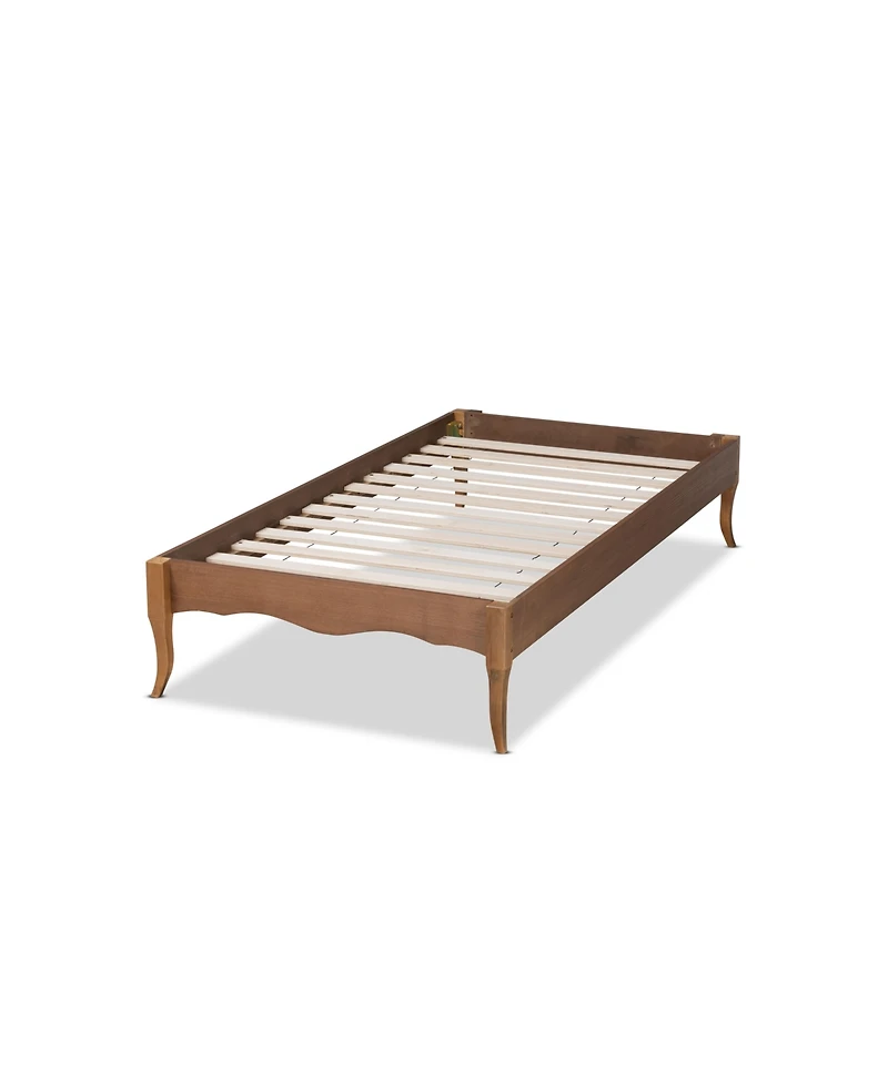 Baxton Studio Marieke Vintage French Inspired Twin Size Finished Wood Platform Bed Frame