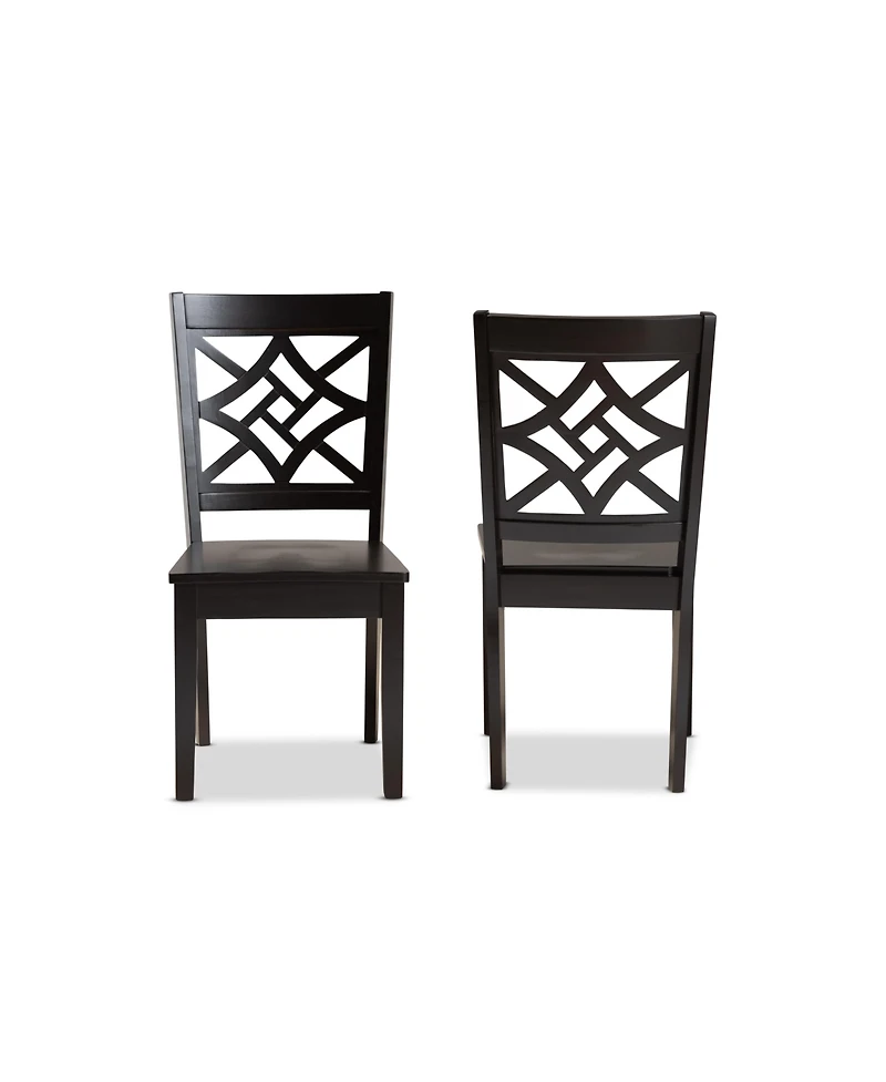 Baxton Studio Nicolette Modern and Contemporary 2-Piece Finished Wood Dining Chair Set
