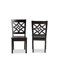 Baxton Studio Nicolette Modern and Contemporary 2-Piece Finished Wood Dining Chair Set