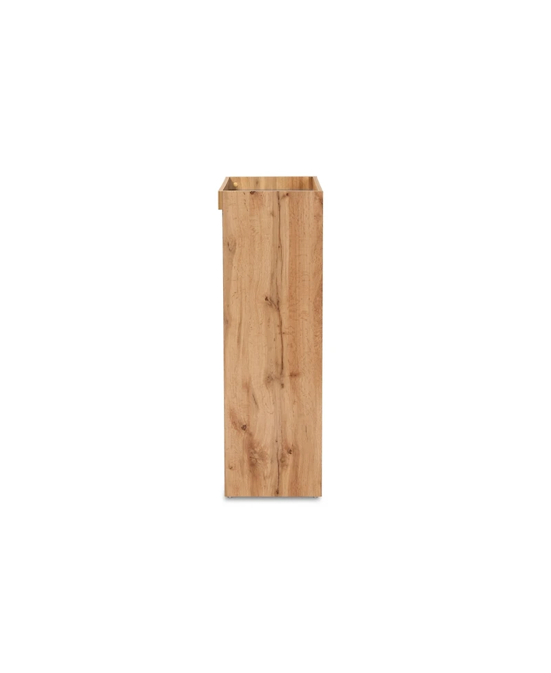 Baxton Studio Caspian Modern and Contemporary 43.3" Two-Tone and Finished Wood Shoe Cabinet