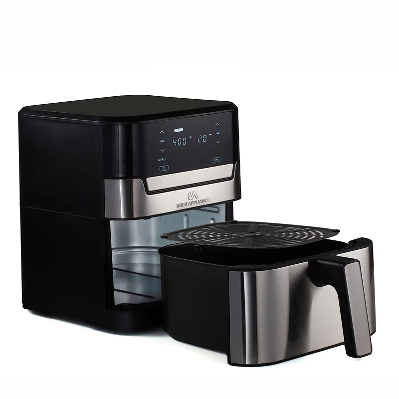 Uber Appliance Air fryer Xl Premium - 7 Quart Stainless Steel - Pfoa/Ptfe Free Ceramic non stick
