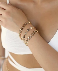 Ettika 18K Gold Plated Might and Chain Bracelet Set