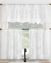 No. 918 Tina Geometric Clipped Semi Sheer Rod Pocket Curtain Collection