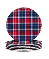 Certified Patriotic Plaid Melamine Dinnerware Collection