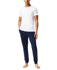 Lacoste Men's 3-Pack Essential Cotton Crew Neck Regular Fit Undershirts