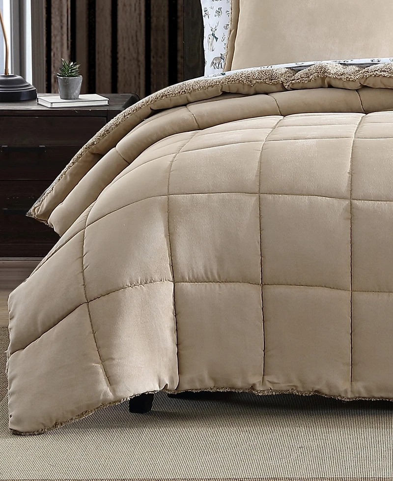 Eddie Bauer Sherwood Reversible Micro-suede Sherpa Comforter Set