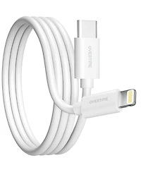 Overtime Apple MFi Certified iPhone 13/12/11 6ft Charging Cable | Usb Type C to Lightning Cable for iPhone - White