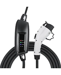 Lectron 110V 16 Amp Level 1 Ev Charger with 21ft/6.4m Extension Cord J1772 Cable & Nema 5-15 Plug Electric Vehicle Charger