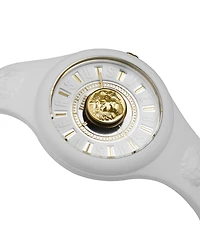 Versus Versace Women's 3 Hand Quartz Fire Island White Silicone Watch, 39mm
