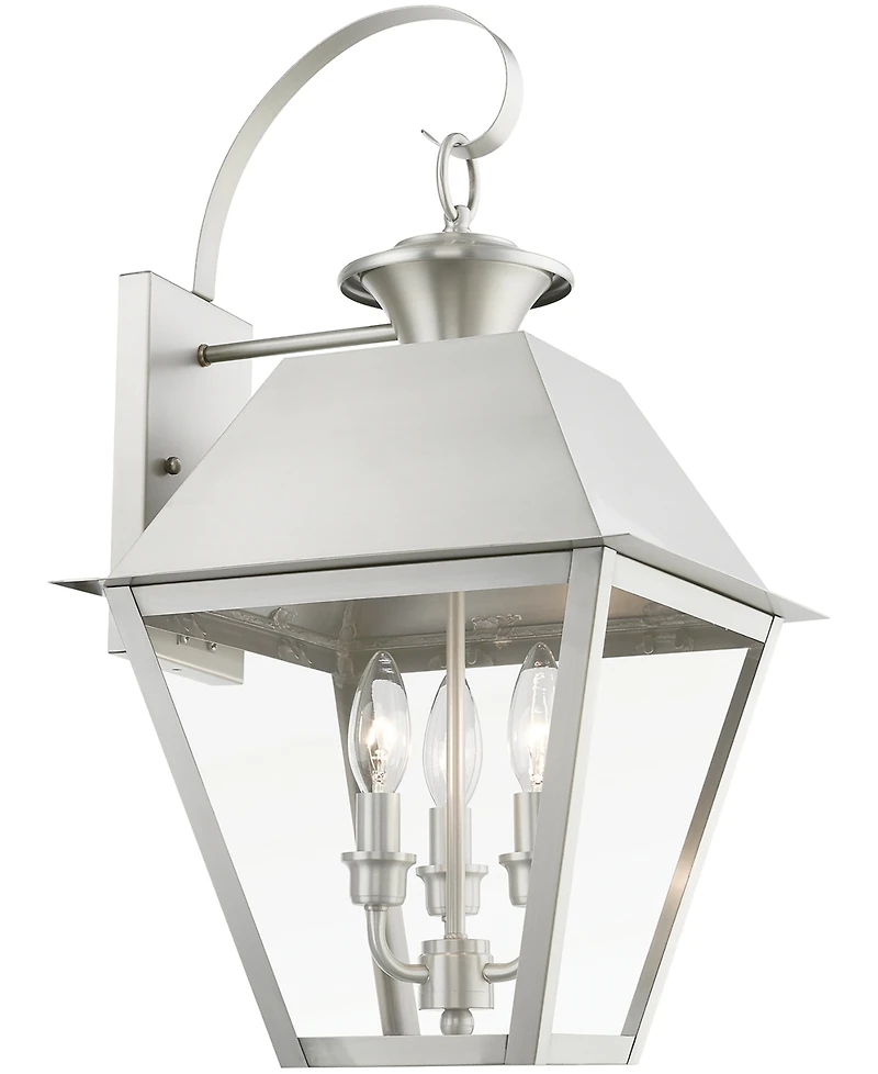Livex Wentworth 3 Light Outdoor Large Wall Lantern
