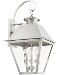 Livex Wentworth 3 Light Outdoor Large Wall Lantern