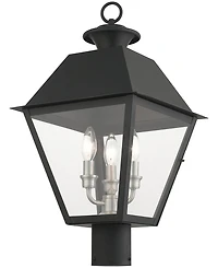 Livex Wentworth 3 Light Outdoor Post Top Lantern