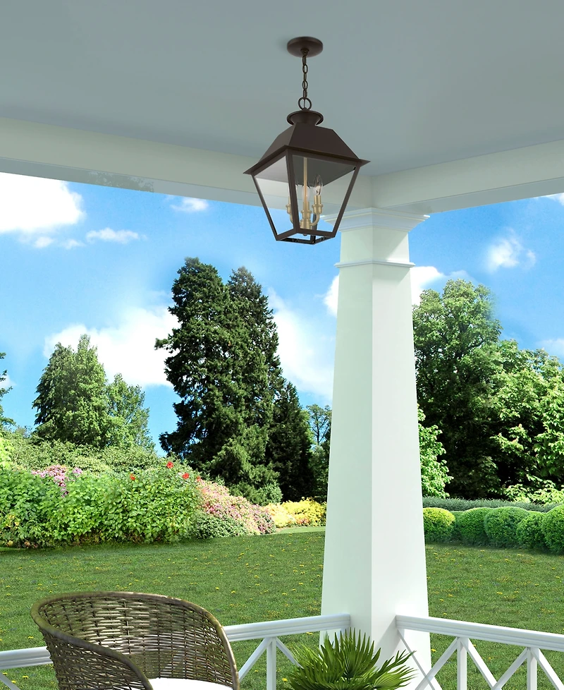 Livex Wentworth 3 Light Outdoor Large Pendant Lantern