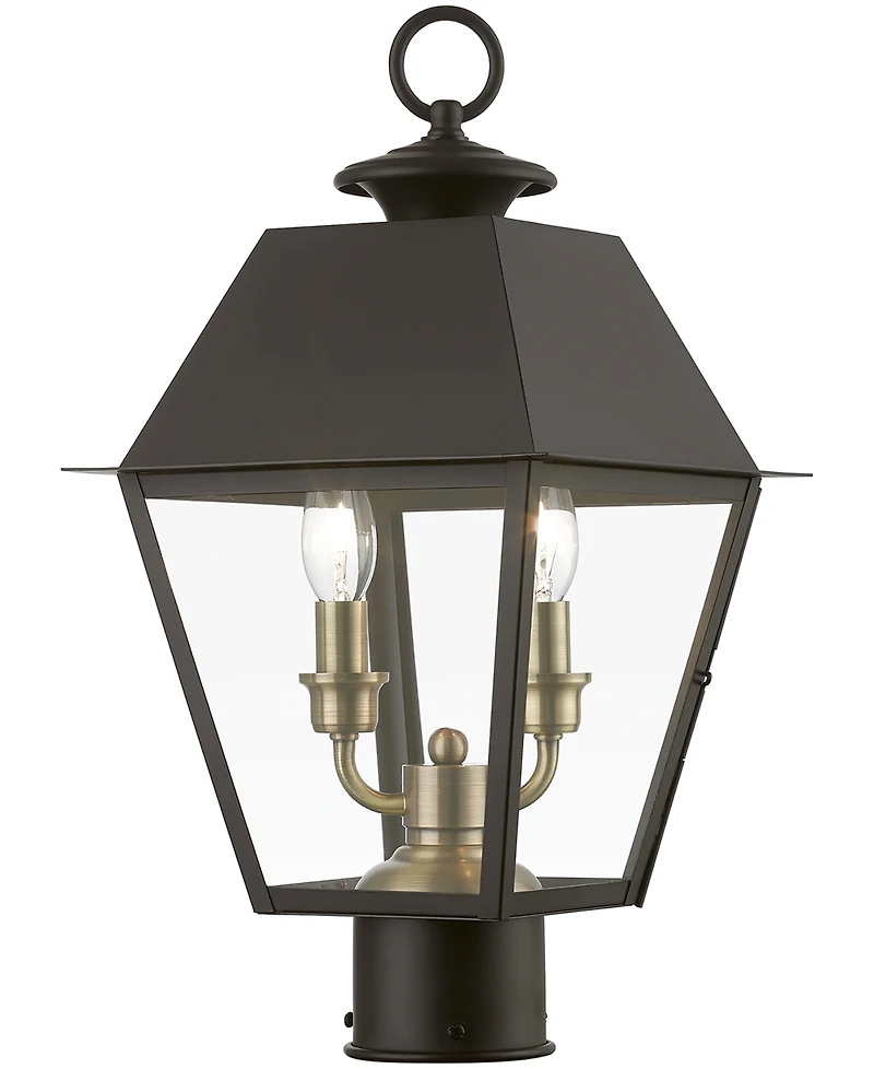 Livex Wentworth 2 Light Outdoor Medium Post Top Lantern