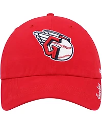 Women's '47 Brand Red Cleveland Guardians Team Miata Clean Up Adjustable Hat