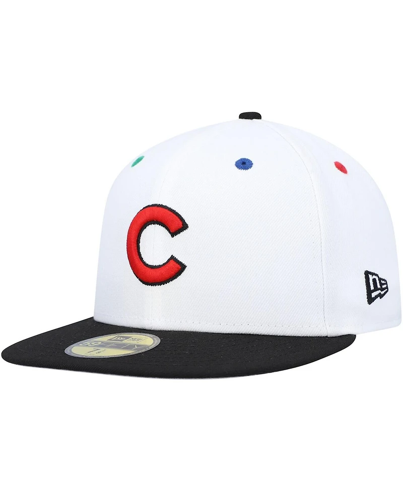 Men's New Era White, Black Chicago Cubs 1962 Mlb All-Star Game Primary Eye 59FIFTY Fitted Hat