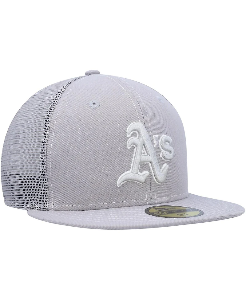Men's New Era Gray Oakland Athletics 2023 On-Field Batting Practice 59FIFTY Fitted Hat