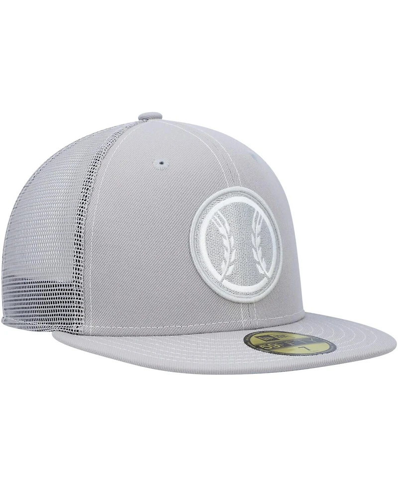 Men's New Era Gray Milwaukee Brewers 2023 On-Field Batting Practice 59FIFTY Fitted Hat