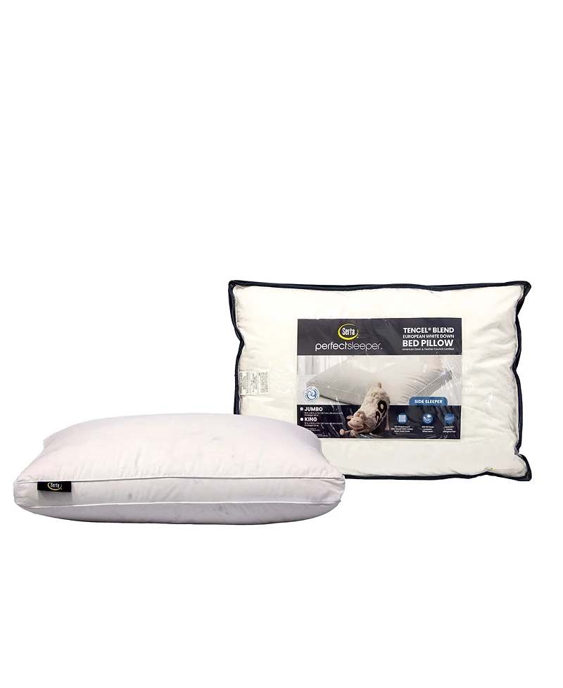 Serta Luxury European Down Soft Pillow, Standard/Queen