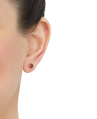 Birthstone Stud Earrings 14k Gold or White