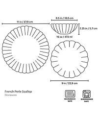 Lenox French Perle Scallop 12 Pc. Dinnerware Set, Service for 4