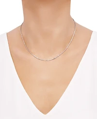 Italian Gold Crisscross Link 18" Chain Necklace 14k