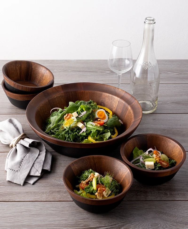 Noritake Serveware, Kona Wood 5 Piece Salad Set