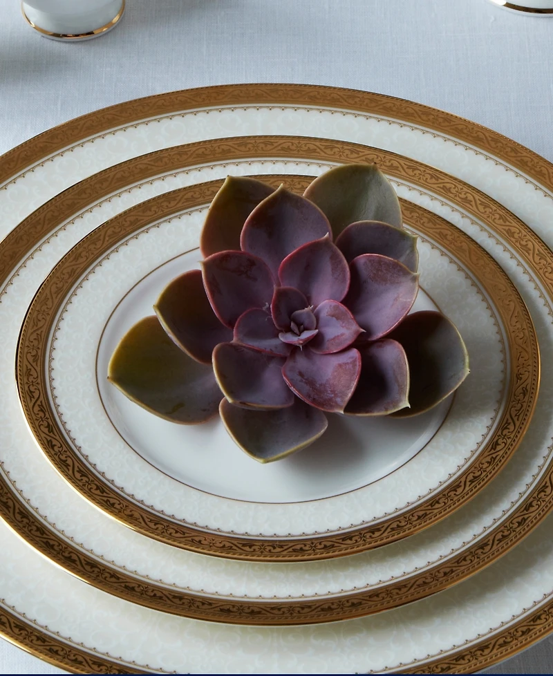 Noritake Odessa Gold Set of 4 Bread Butter and Appetizer Plates, Service For 4