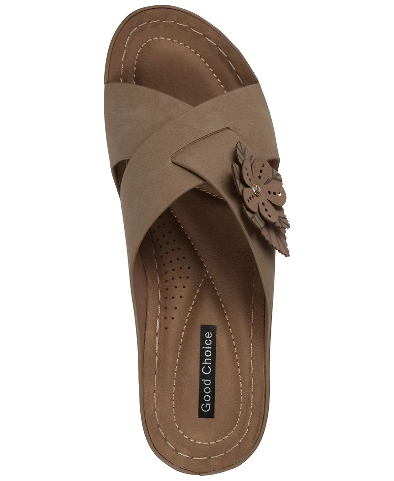 Gc Shoes Women's Selly Flower Wedge Sandals