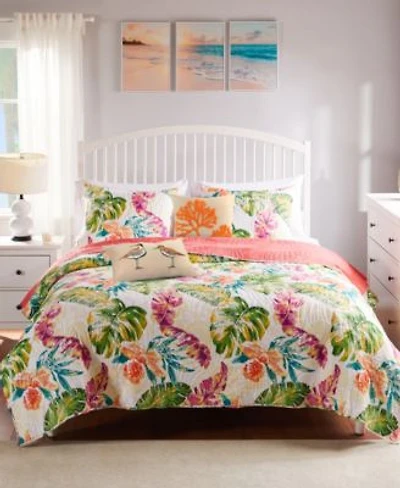 Greenland Home Fashions Tropics Coastal Palm Quilt Sets