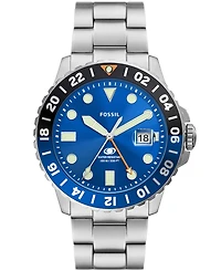 Fossil Men's Fossil Blue Gmt Stainless Steel Watch, 46mm