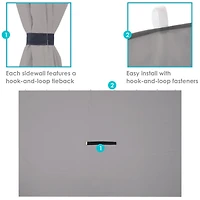 x Inch Polyester 4-Piece Gazebo Sidewall Set - Gazebo Curtains Only - Provides Shade and Privacy