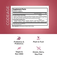 Codeage Women's Probiotics Supplement - 50 Billion CFUs - Sbo Probiotics & Prebiotics - Cranberries - Feminine Health