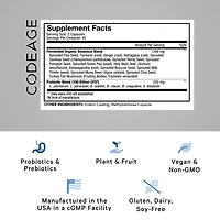 Codeage Sbo Probiotics, 100 Billion CFUs Per Serving, Multi Strain Soil Based Organisms Blend and Organic Fermented Botanical Blend, Shelf-Stable, 90