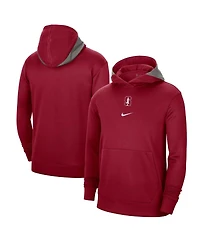 Men's Nike Cardinal Stanford Team Basketball Spotlight Performance Pullover Hoodie
