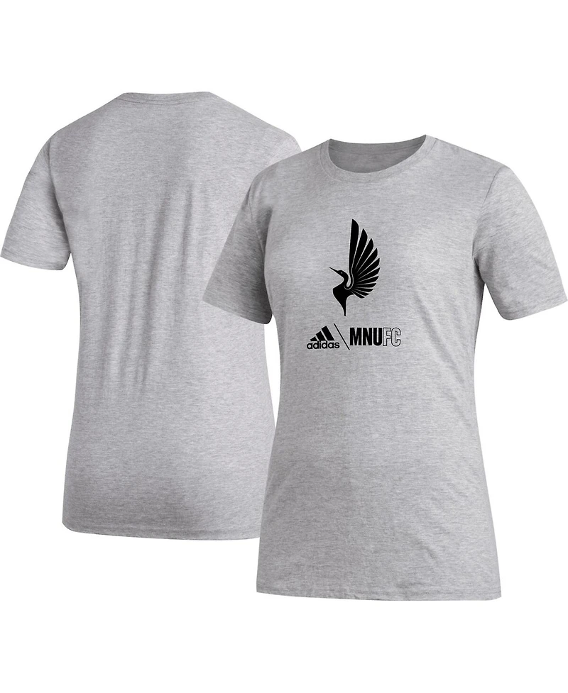 Women's adidas Heather Gray Minnesota United Fc Aeroready Club Icon T-shirt