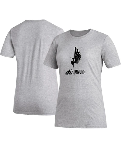 Women's adidas Heather Gray Minnesota United Fc Aeroready Club Icon T-shirt