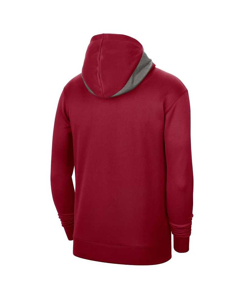 Men's Nike Cardinal Stanford Team Basketball Spotlight Performance Pullover Hoodie