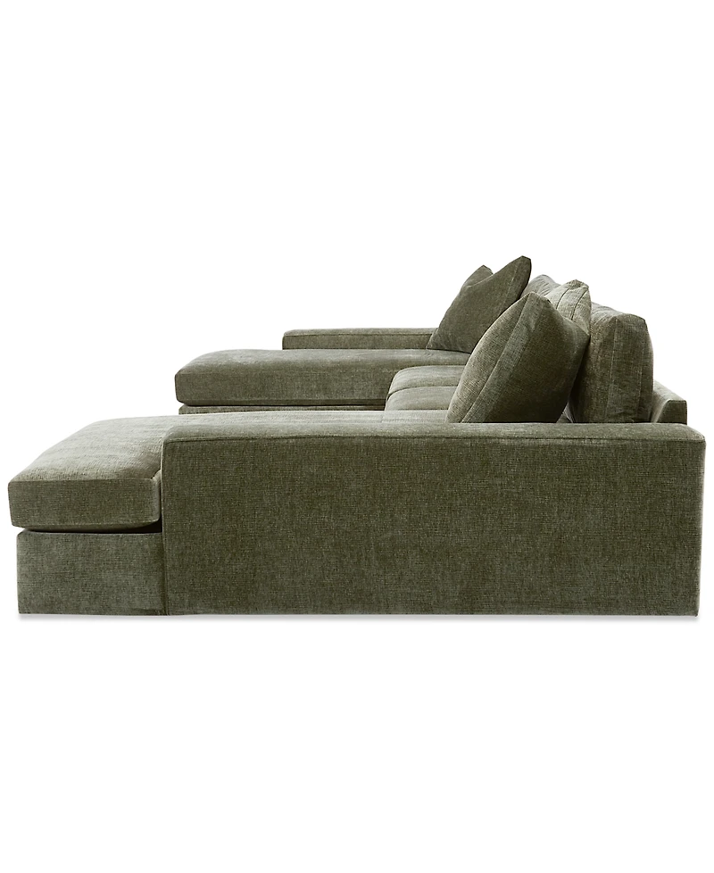 Michola 161" 3-Pc. Fabric Sectional with Double Chaise, Created for Macy's