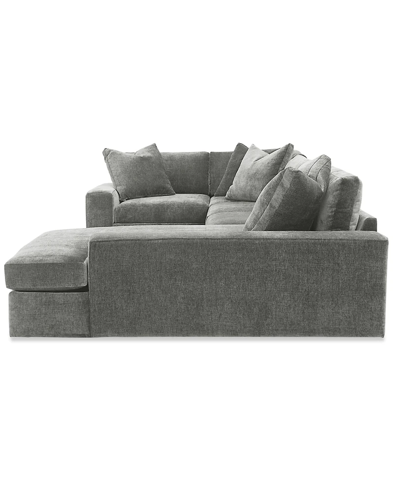 Michola 155" 3-Pc. Fabric Sectional with Chaise, Created for Macy's