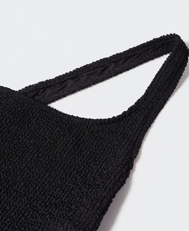 Mango Women's Asymmetrical Wide Straps Swimsuit